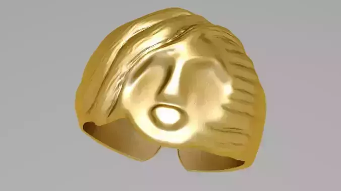 Unknown face ring 3D print model