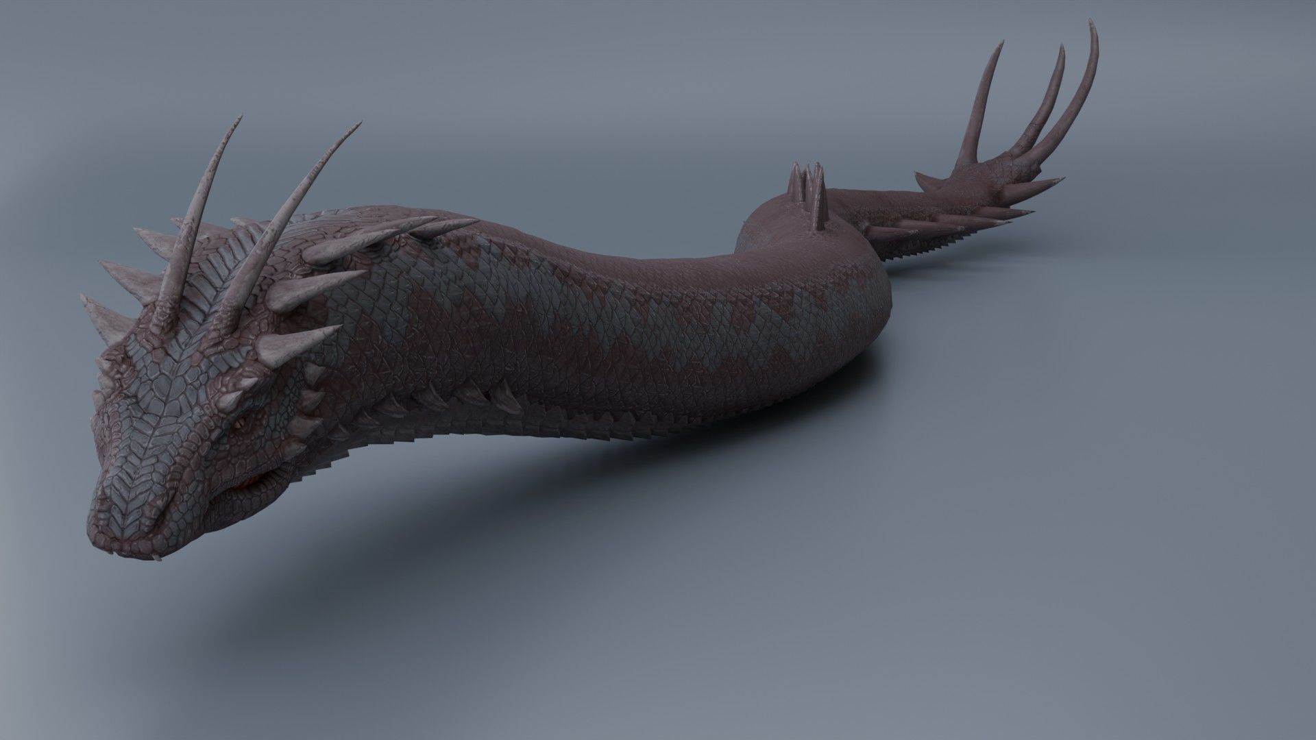 GIANT SNAKE Low-poly 3D model_3