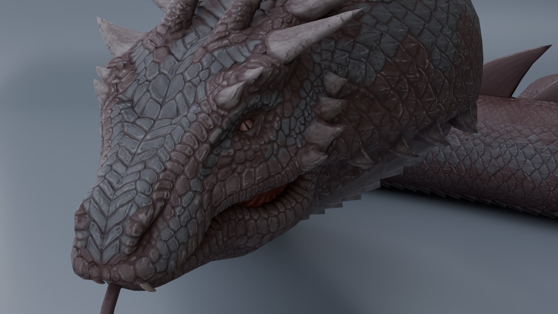 GIANT SNAKE Low-poly 3D model_4