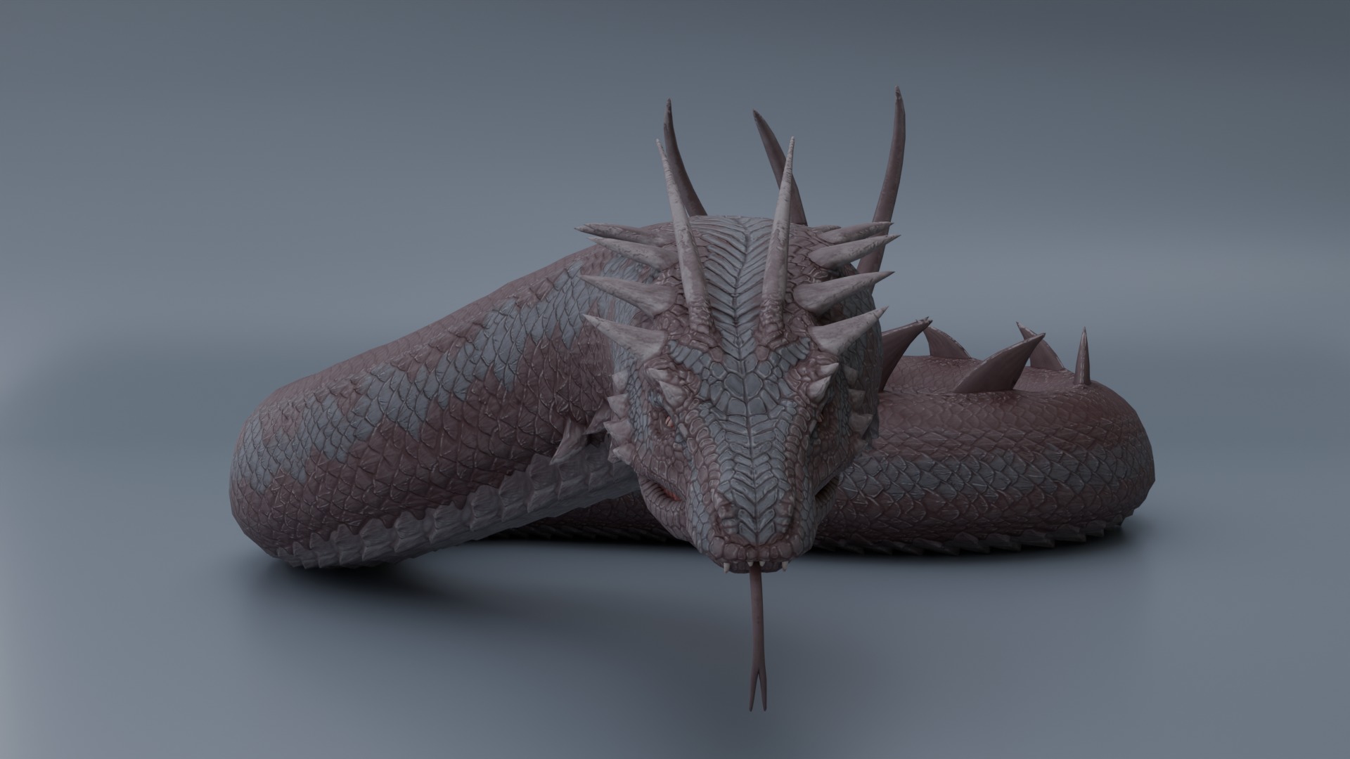 GIANT SNAKE Low-poly 3D model_5