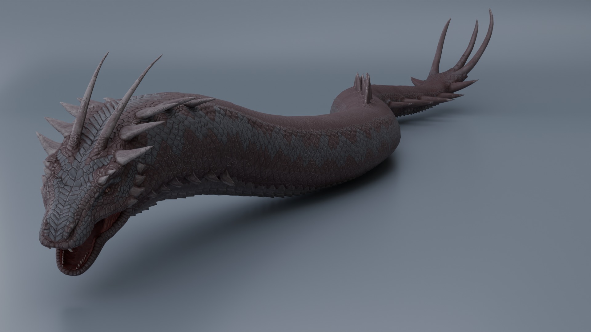 GIANT SNAKE Low-poly 3D model_2