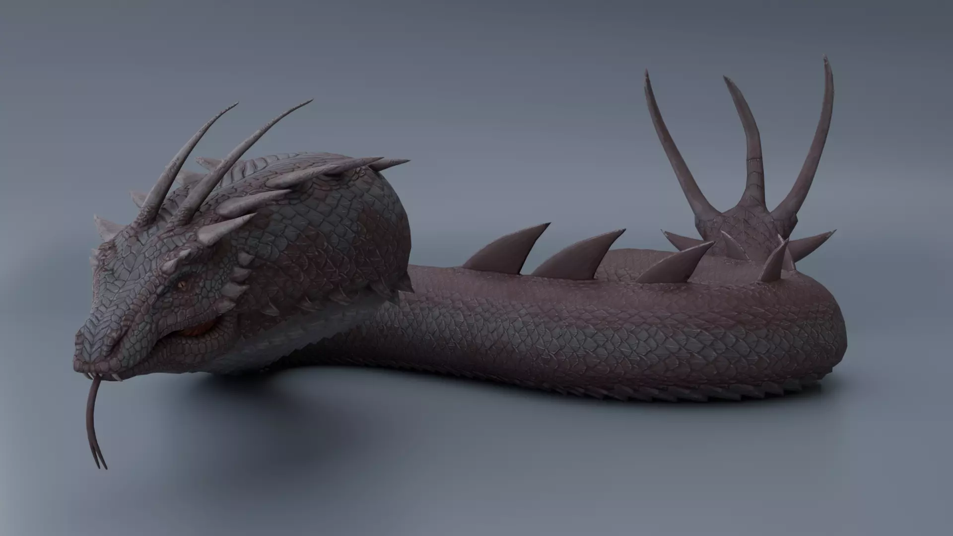GIANT SNAKE Low-poly 3D model_0
