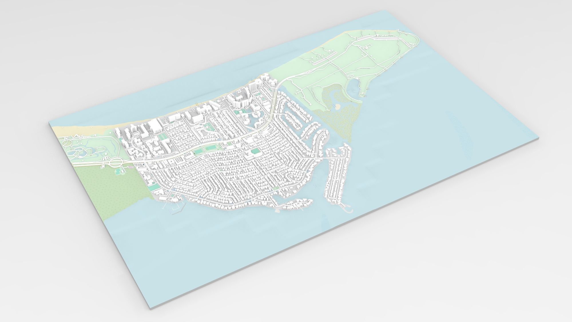 Cityscape Key Biscayne Florida United States 3D model_7