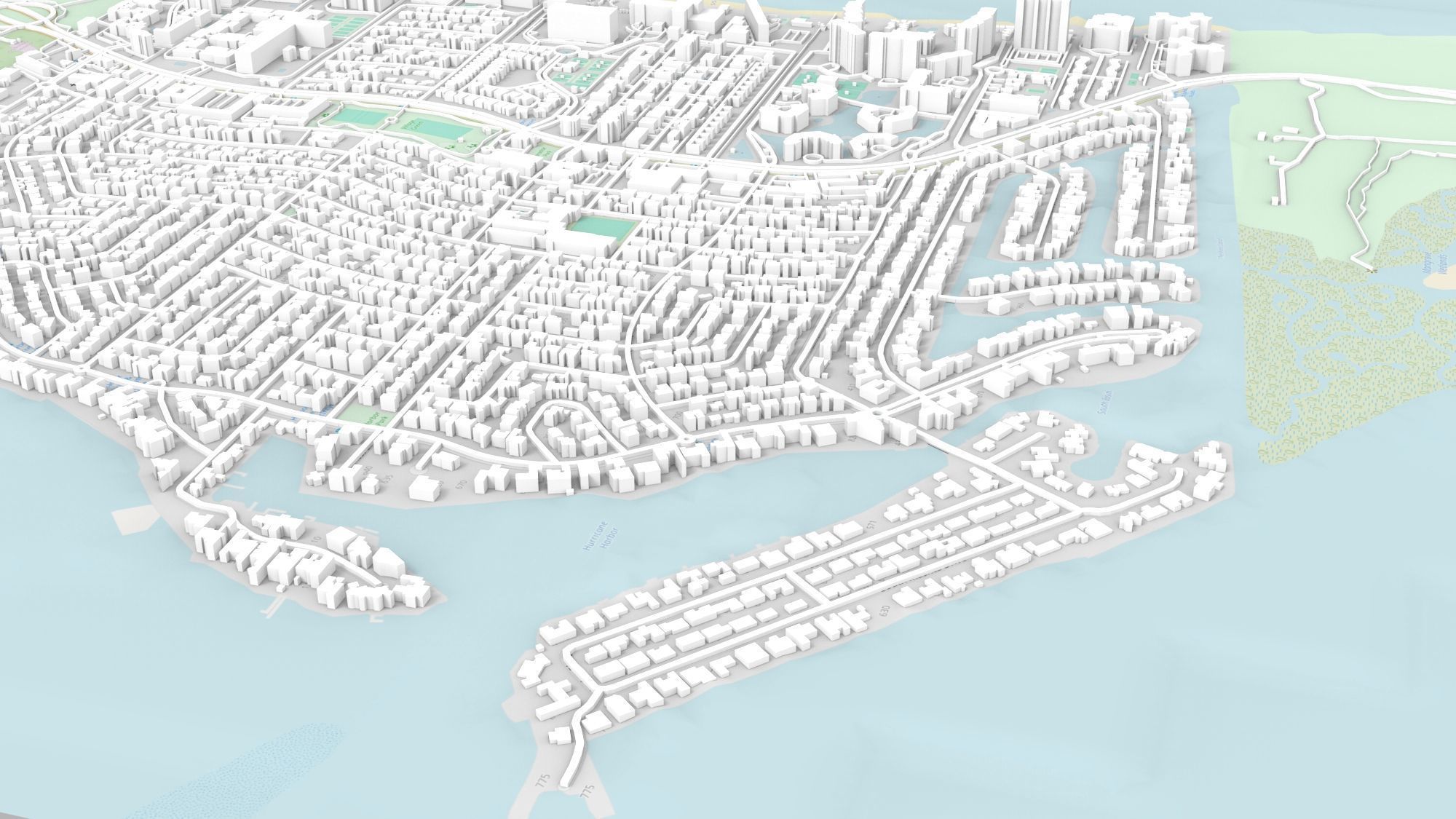Cityscape Key Biscayne Florida United States 3D model_3