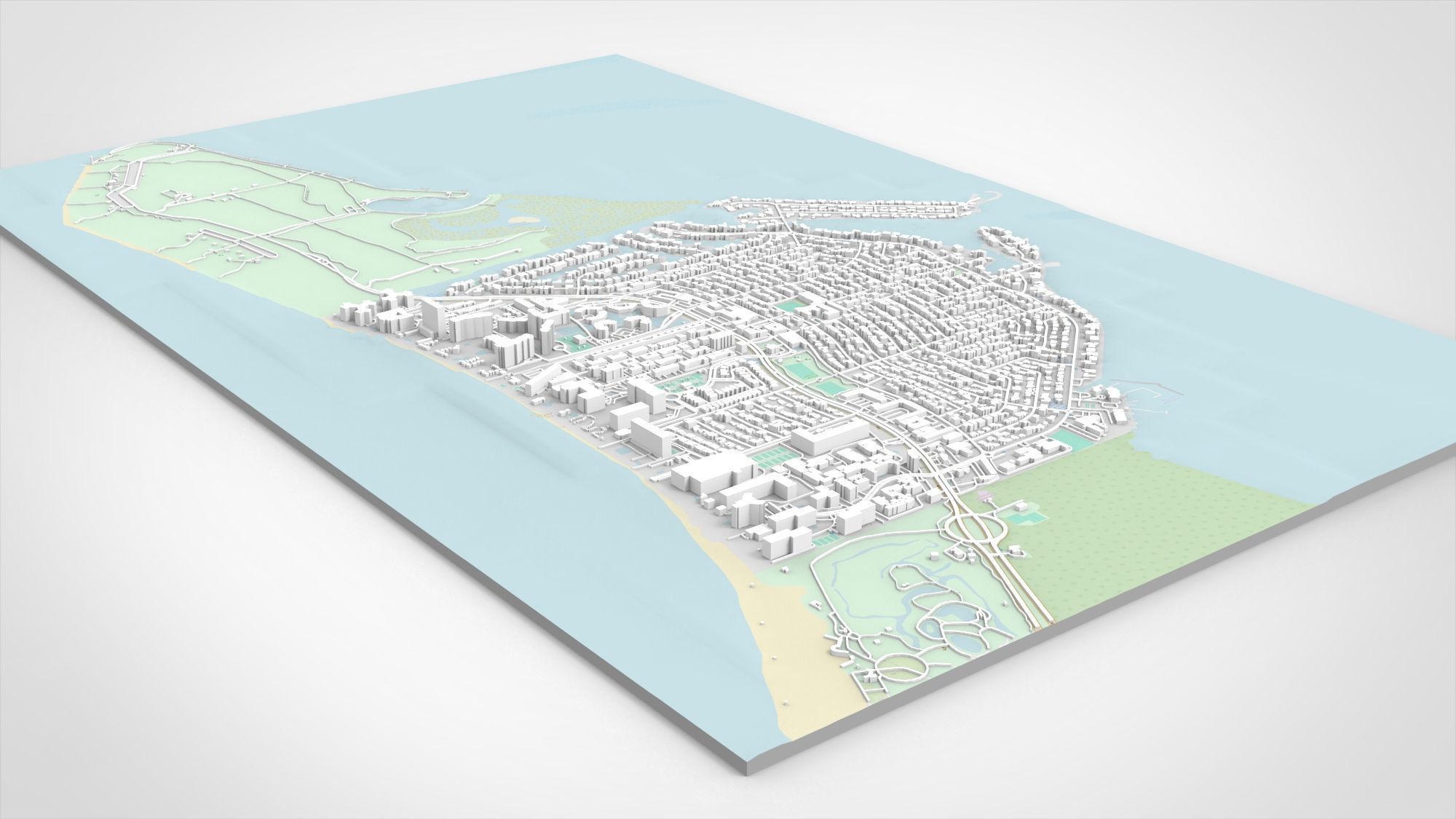 Cityscape Key Biscayne Florida United States 3D model_4