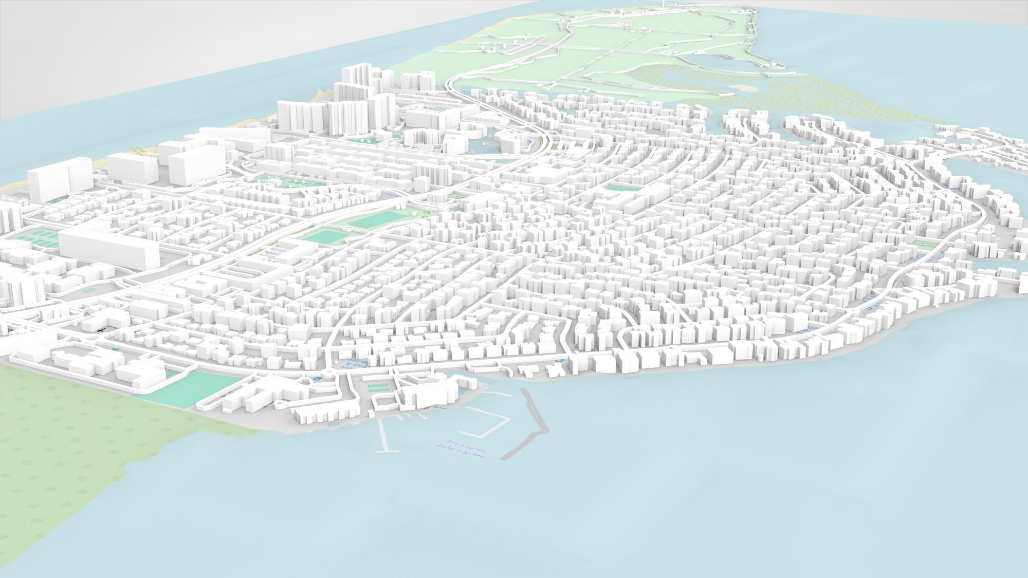 Cityscape Key Biscayne Florida United States 3D model_2