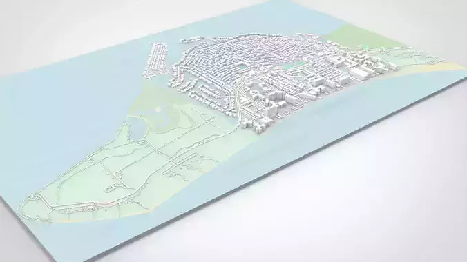 Cityscape Key Biscayne Florida United States 3D model