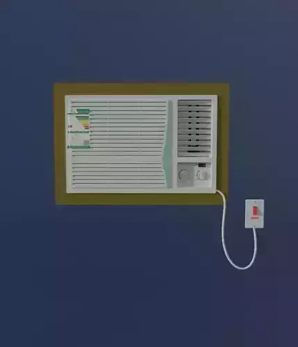Window air conditioner 3D model