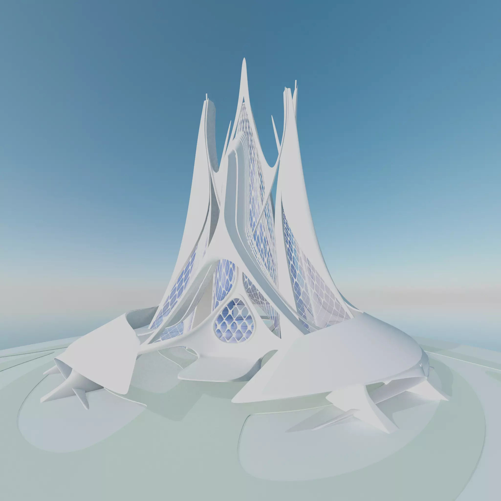 Future building Futuristic Expo Center building Sci Fi DUBAI 3D model