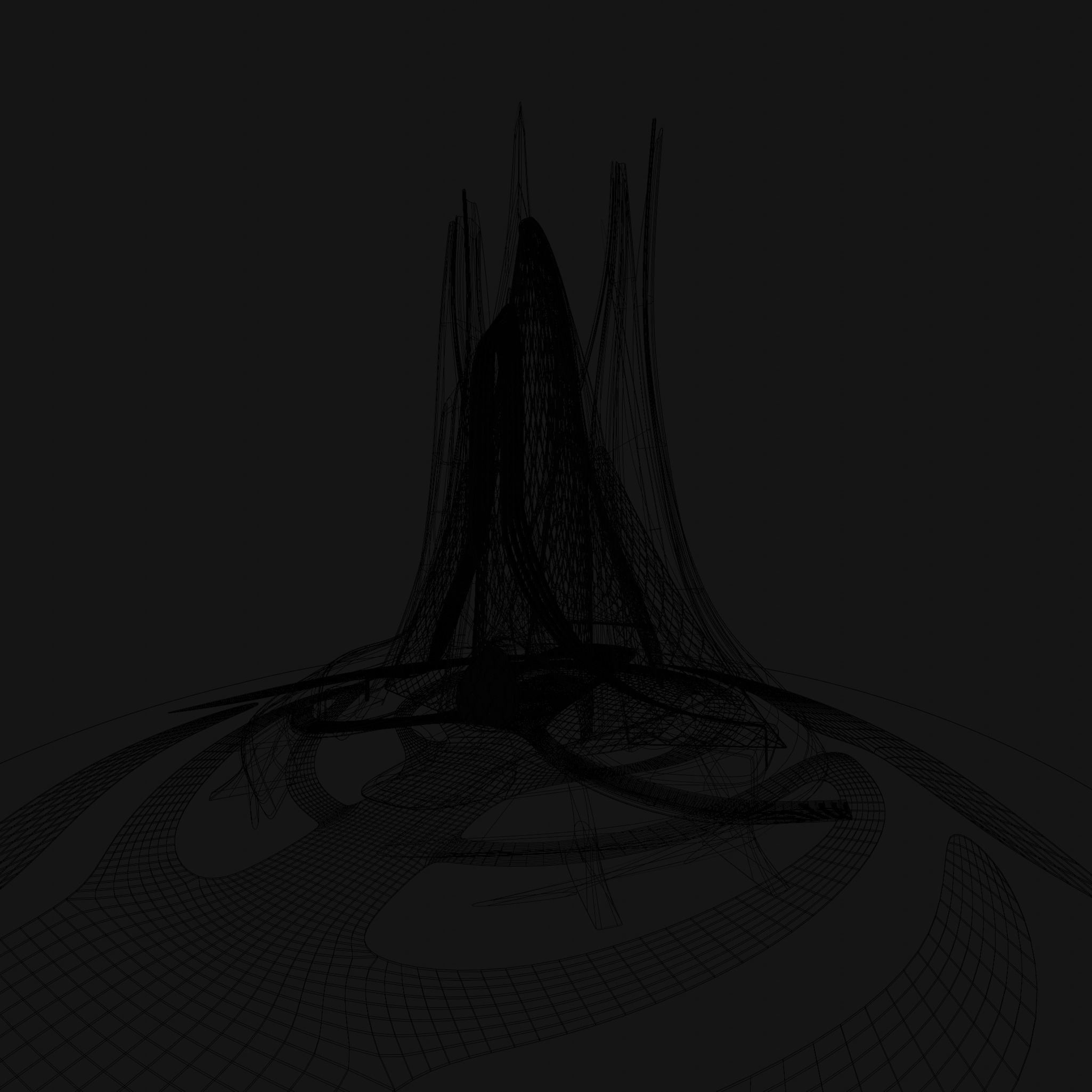 Future building Futuristic Expo Center building Sci Fi DUBAI 3D model_5