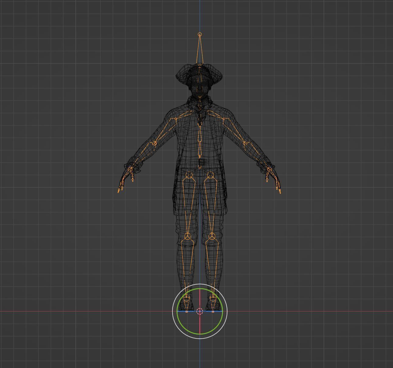 1700s Upper Middle Class Man Low-poly 3D model_9