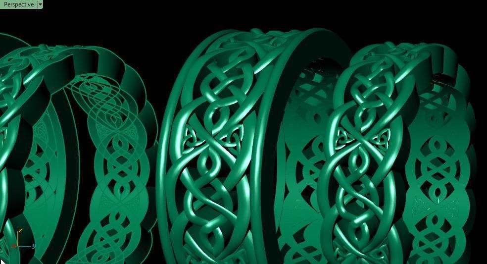 set rings with alternative motif patterns 3D print model_5