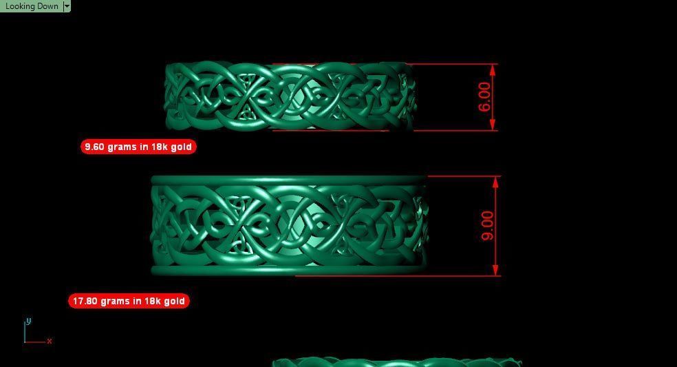 set rings with alternative motif patterns 3D print model_6