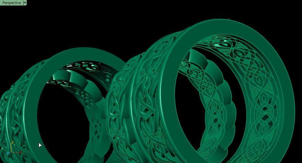 set rings with alternative motif patterns 3D print model_4