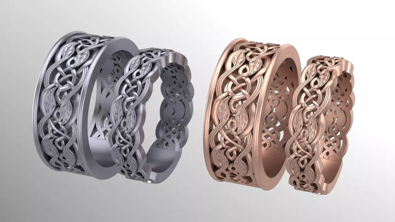 2nd set rings with alternative motif patterns 3D print model_0