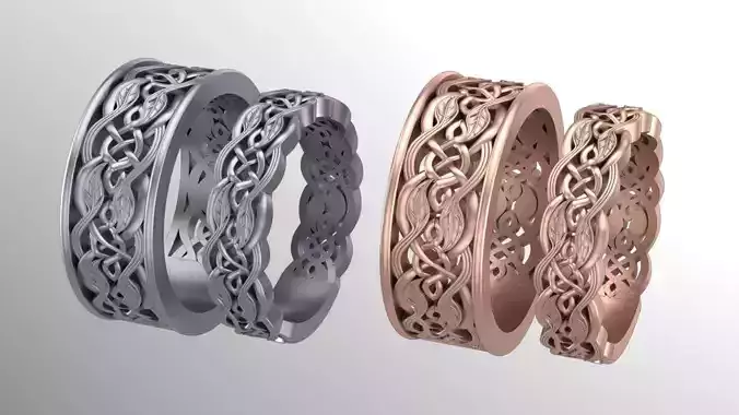 2nd set rings with alternative motif patterns