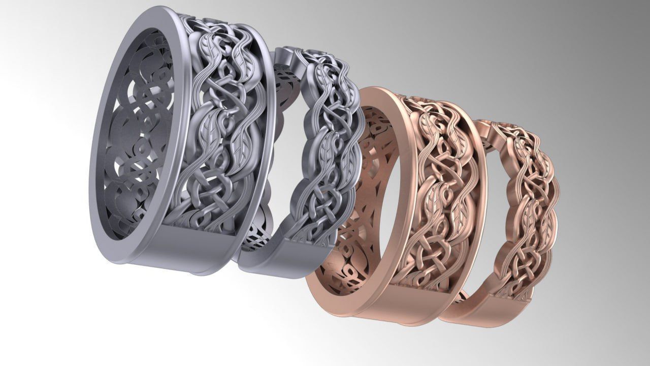 2nd set rings with alternative motif patterns 3D print model_1