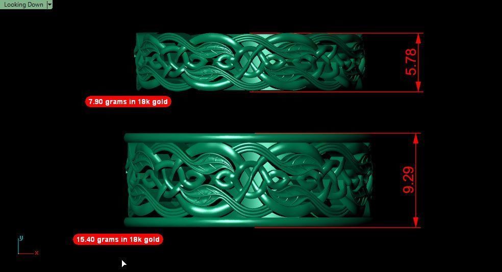 2nd set rings with alternative motif patterns 3D print model_6