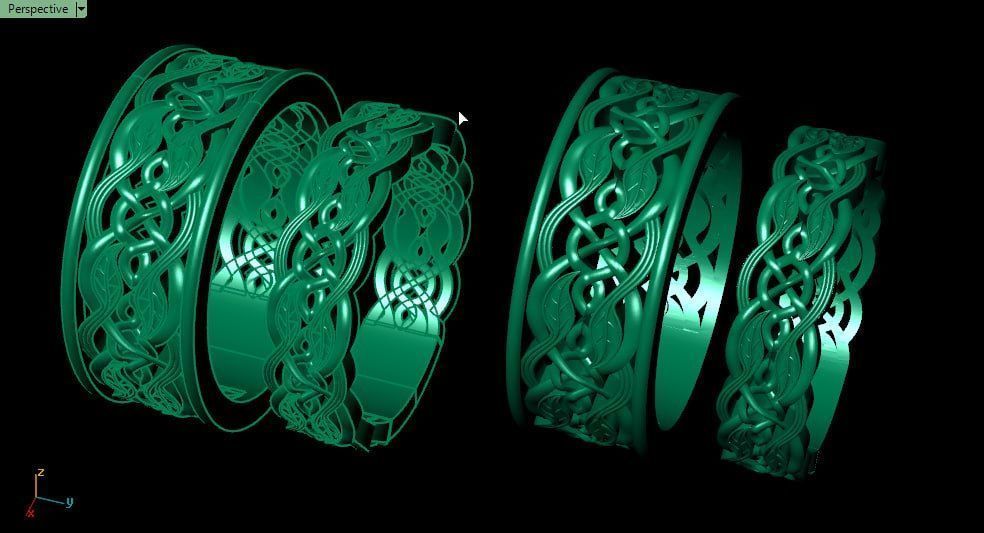 2nd set rings with alternative motif patterns 3D print model_3