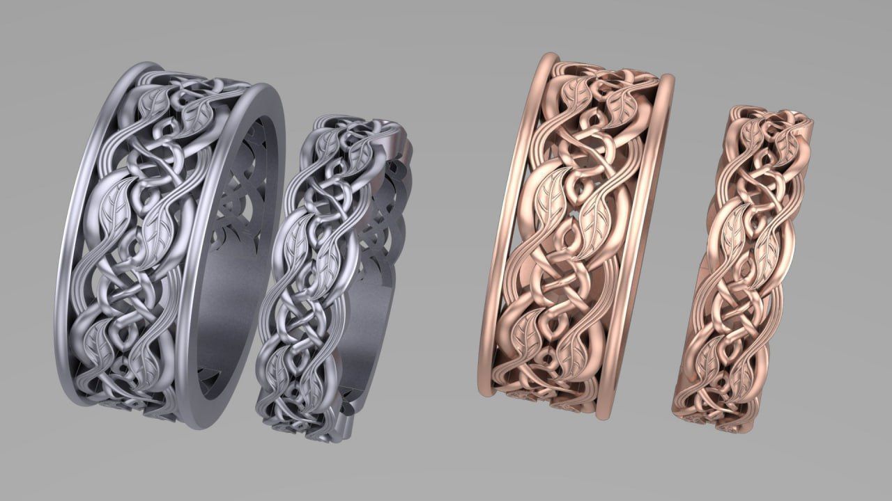 2nd set rings with alternative motif patterns 3D print model_2