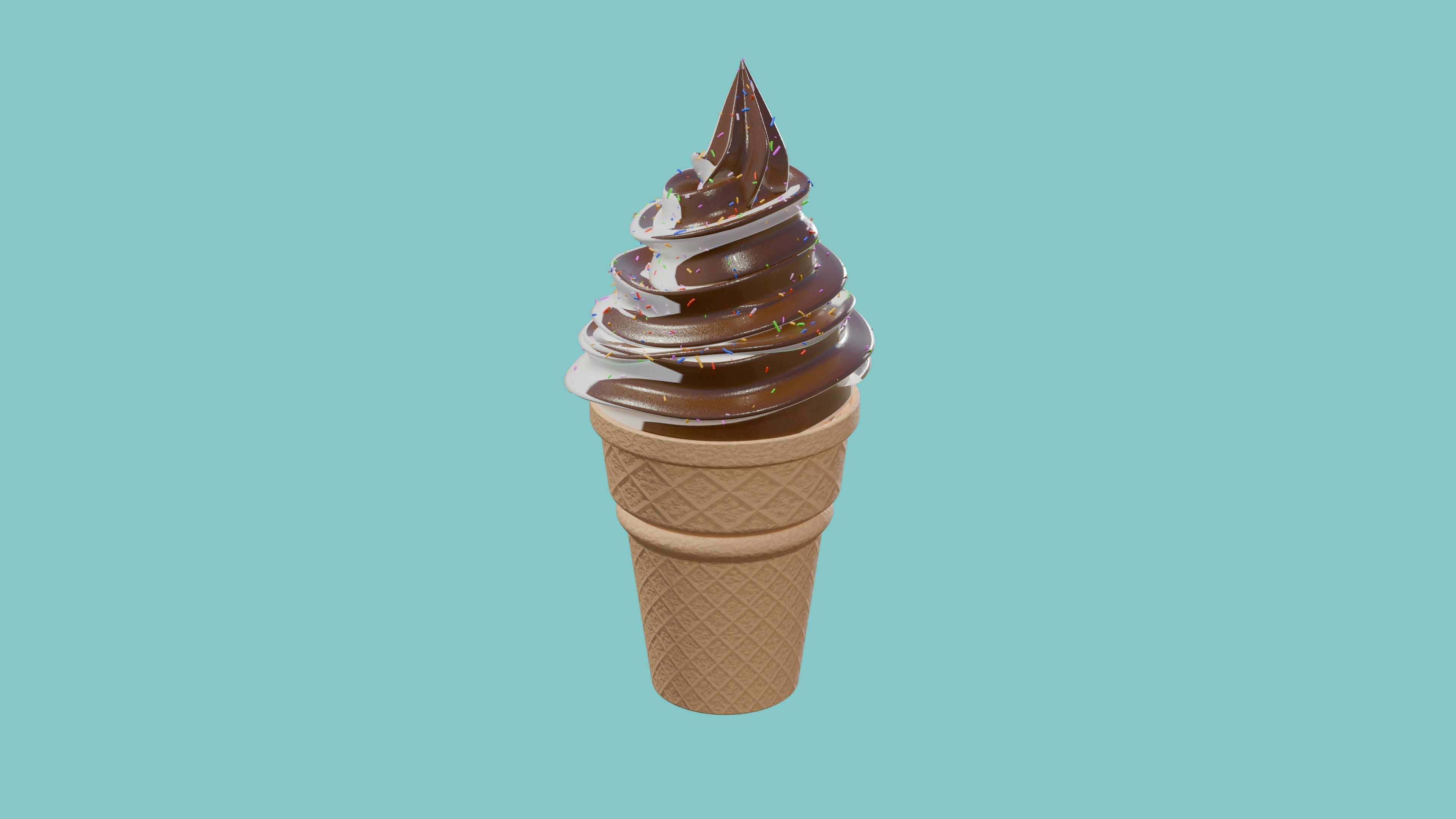 Realistic Ice cream 3D model_5