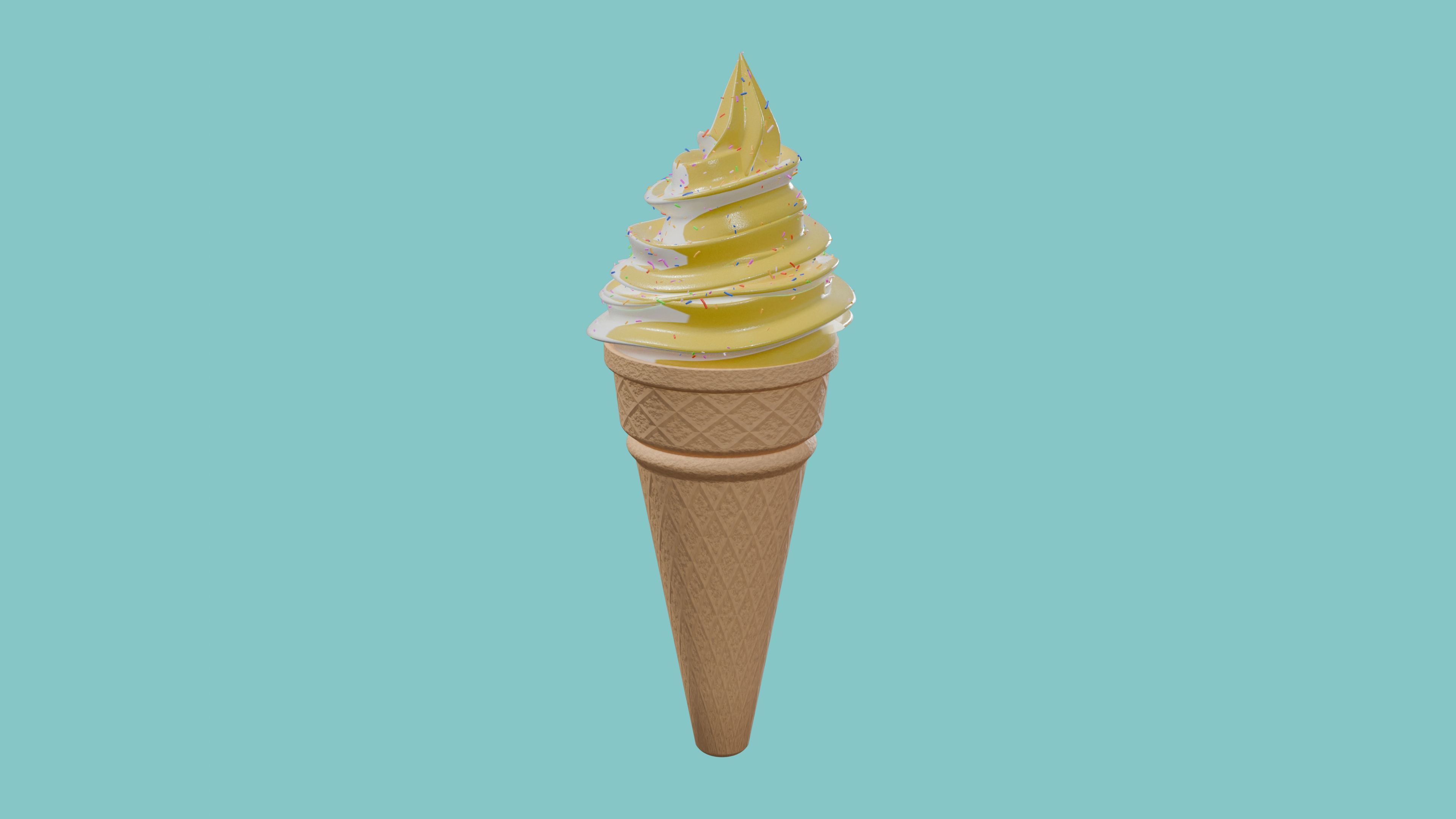 Realistic Ice cream 3D model_6