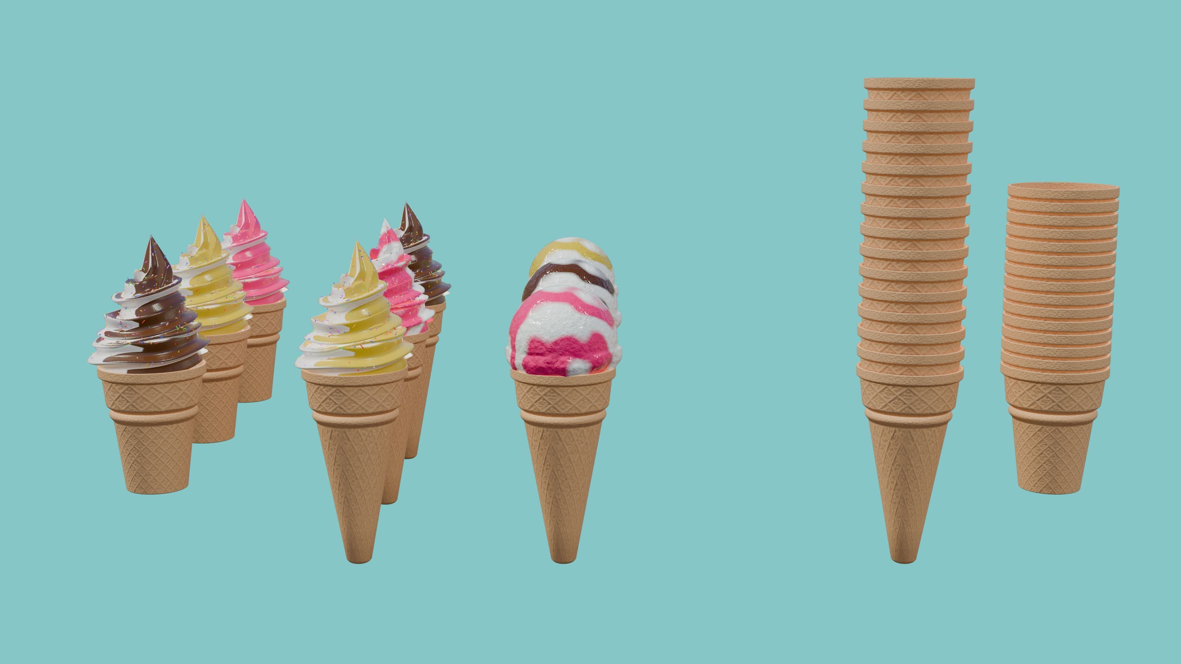 Realistic Ice cream 3D model_1