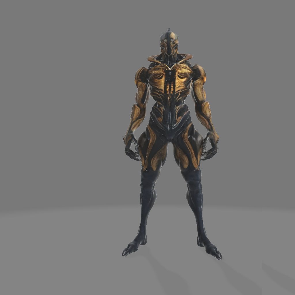 Futuristic Alien Inspired Armor Statue 3D model_5