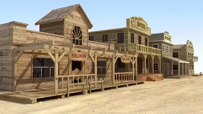 Western city 3D model