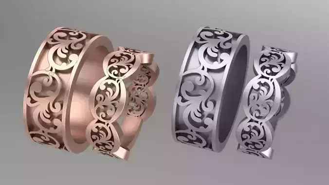3rd set rings with alternative motif patterns