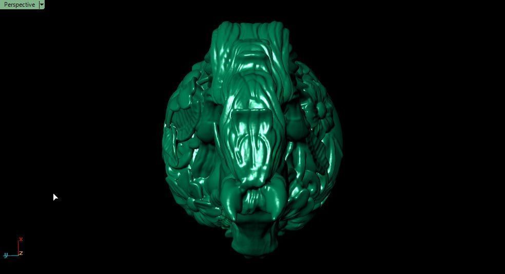 Flowery horse chess piece 3D print model_6