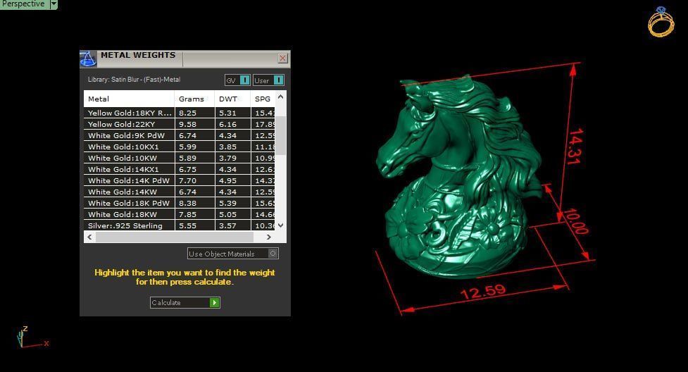 Flowery horse chess piece 3D print model_7