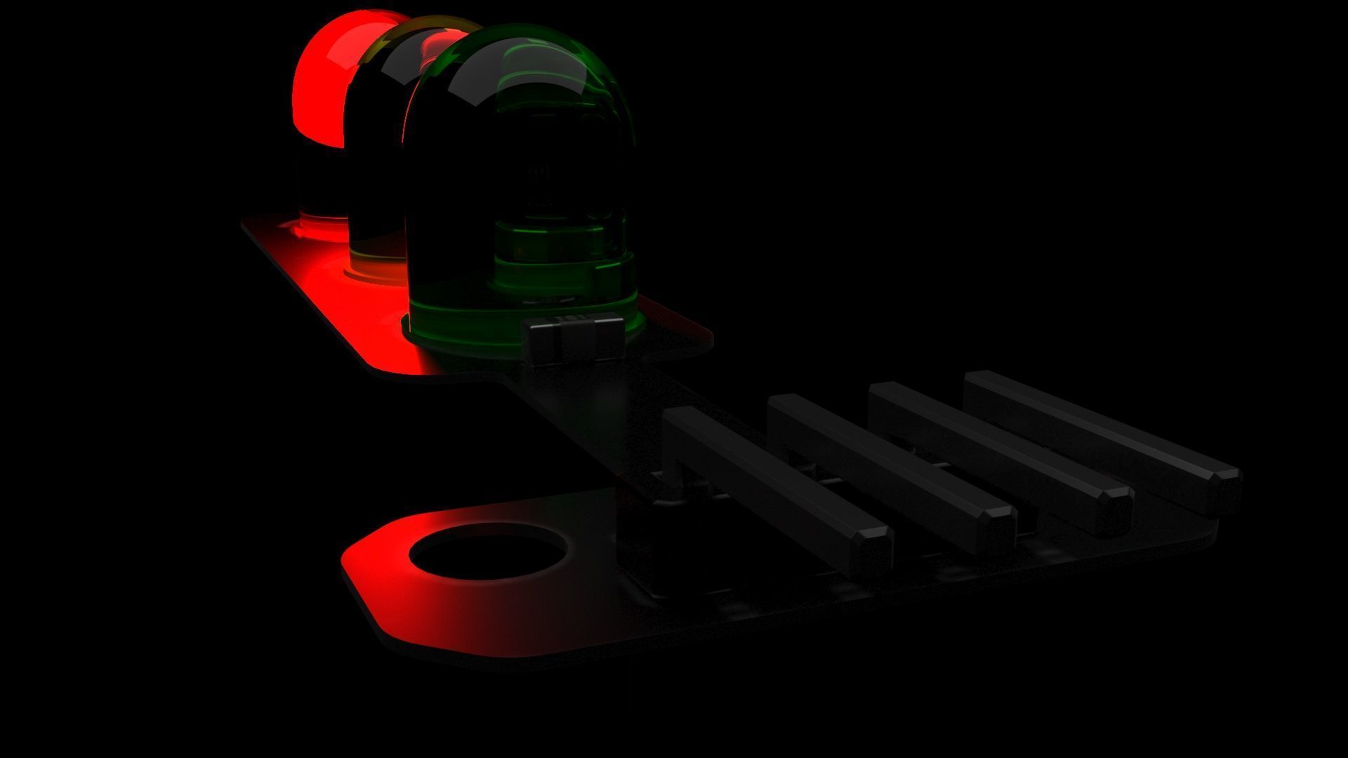 Traffic Lights LED Module With Illuminating Animation 3D model_19