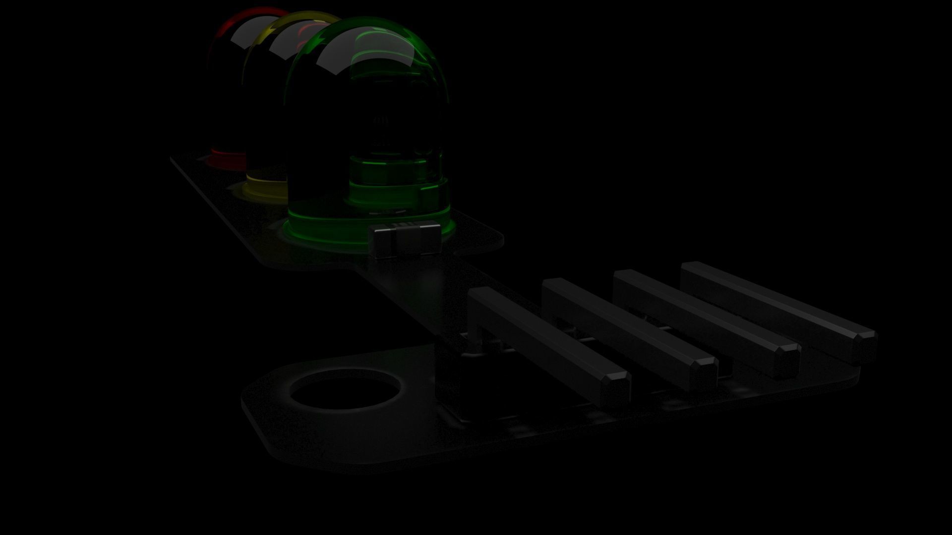 Traffic Lights LED Module With Illuminating Animation 3D model_18