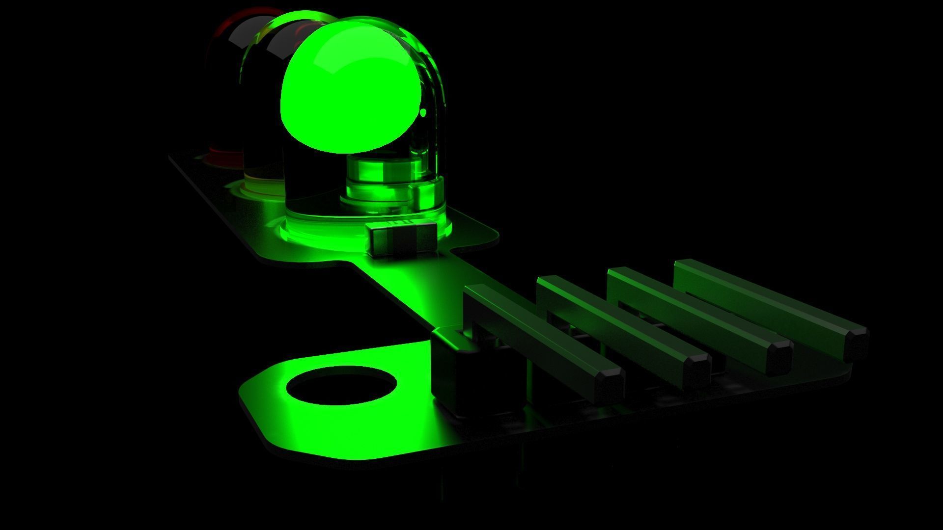 Traffic Lights LED Module With Illuminating Animation 3D model_21