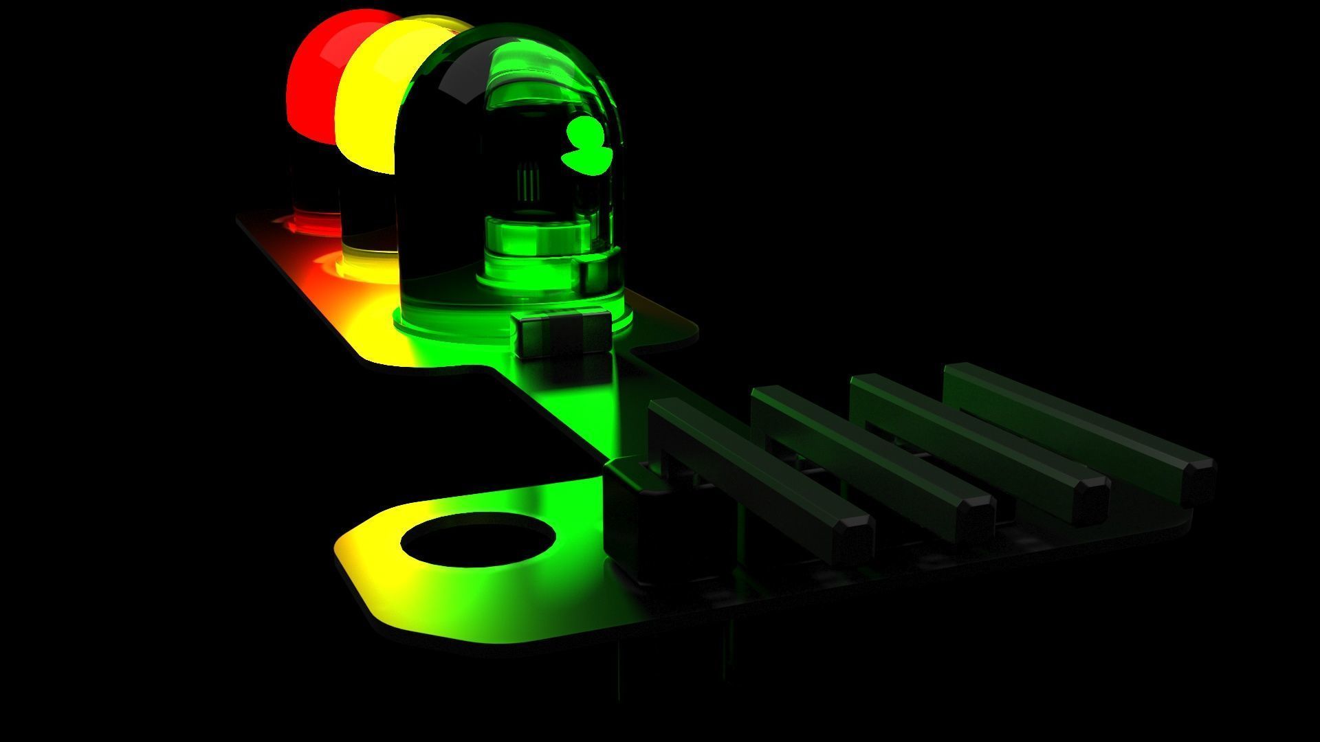 Traffic Lights LED Module With Illuminating Animation 3D model_20