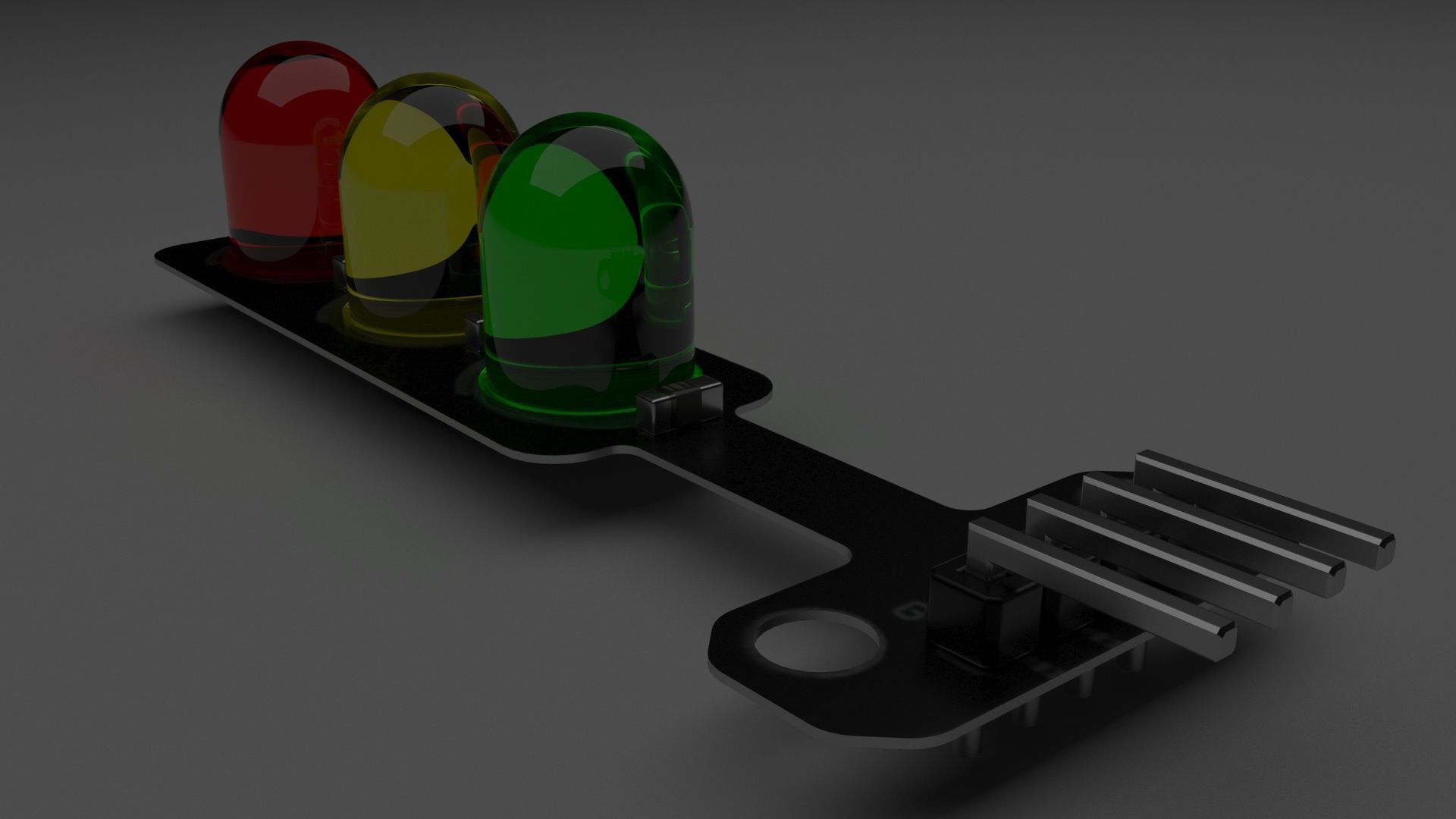 Traffic Lights LED Module With Illuminating Animation 3D model_12