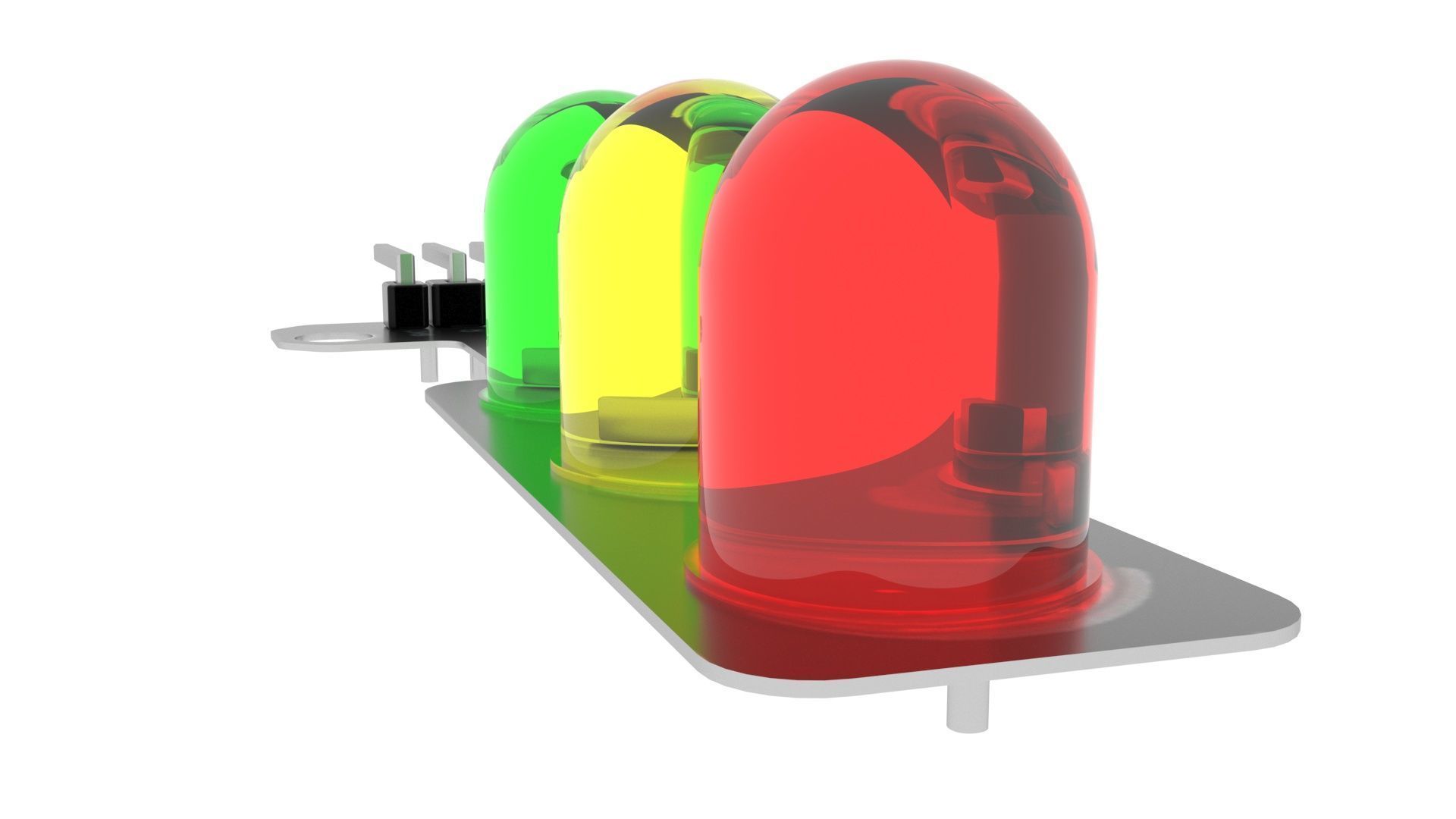 Traffic Lights LED Module With Illuminating Animation 3D model_30