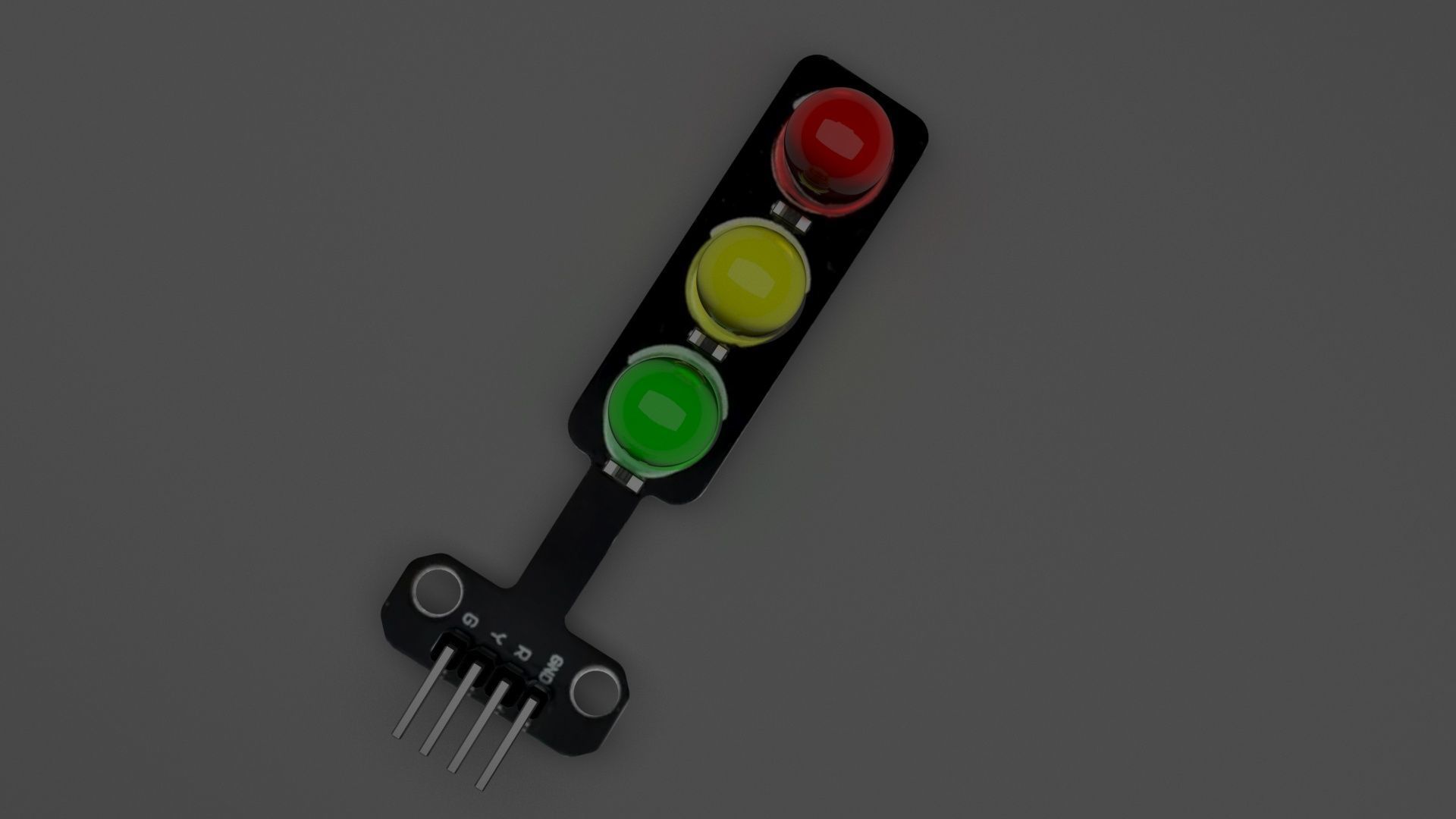 Traffic Lights LED Module With Illuminating Animation 3D model_4