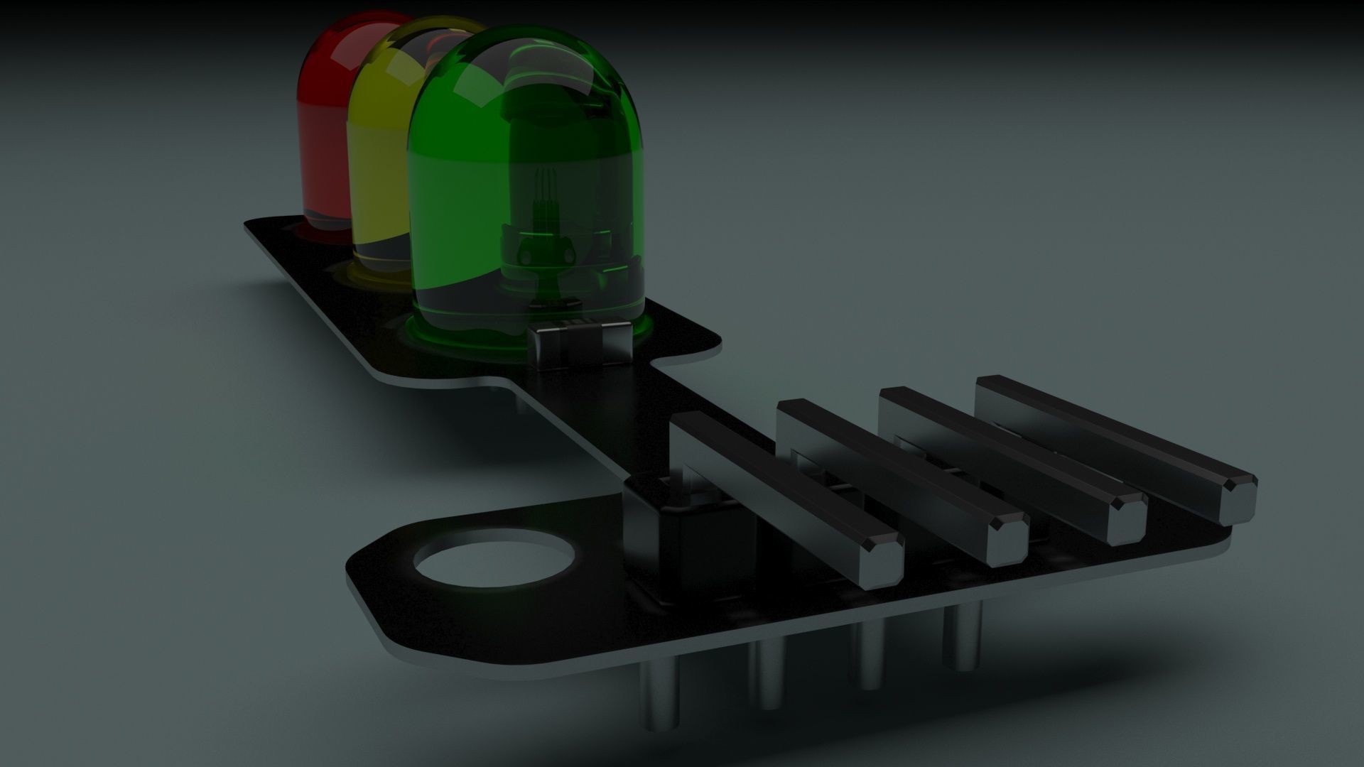 Traffic Lights LED Module With Illuminating Animation 3D model_14