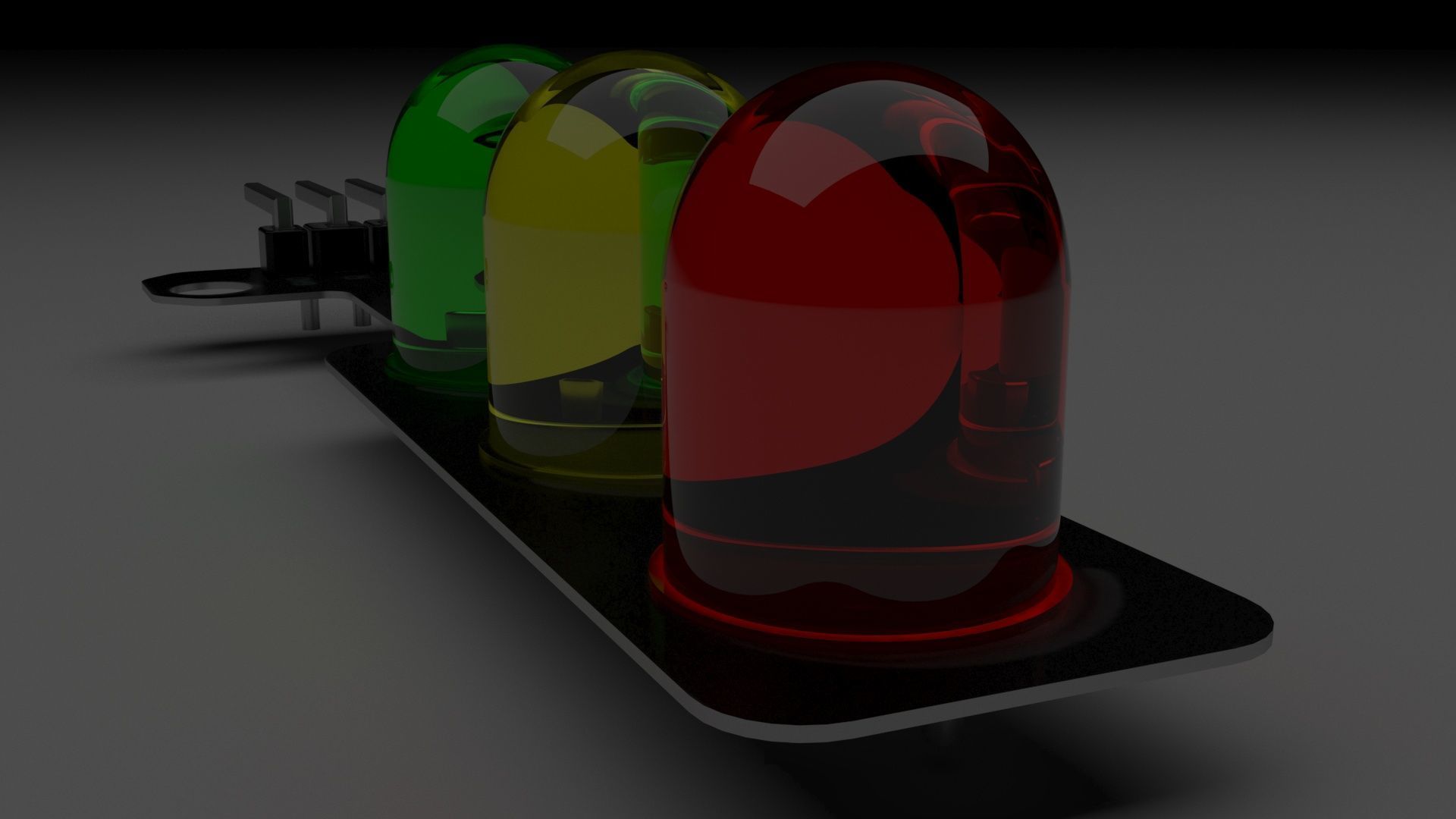 Traffic Lights LED Module With Illuminating Animation 3D model_9