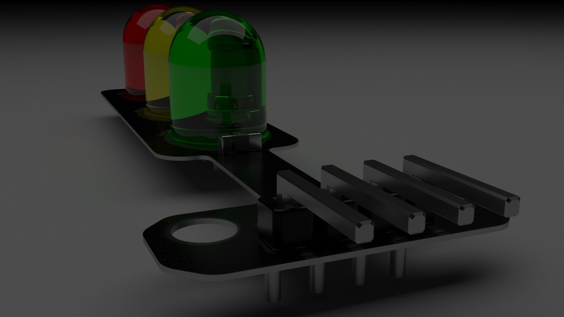 Traffic Lights LED Module With Illuminating Animation 3D model_13