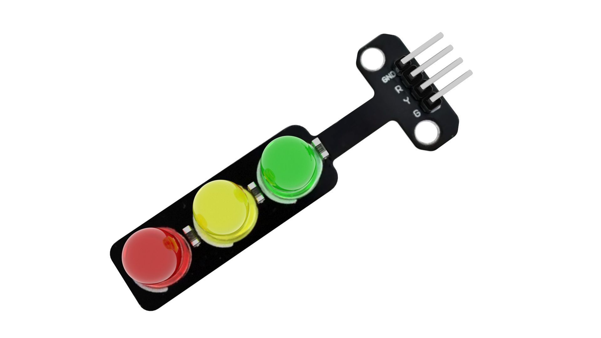 Traffic Lights LED Module With Illuminating Animation 3D model_31