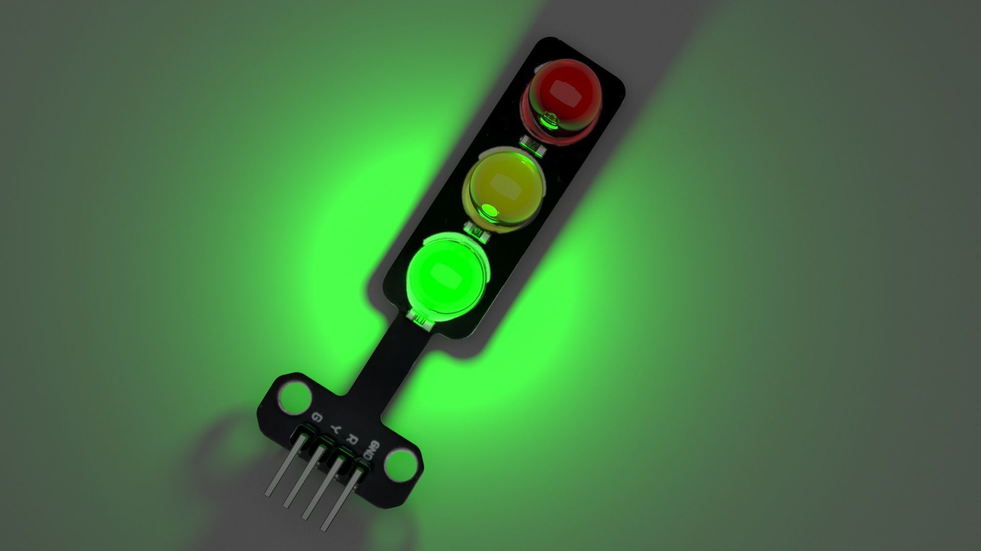 Traffic Lights LED Module With Illuminating Animation 3D model_8