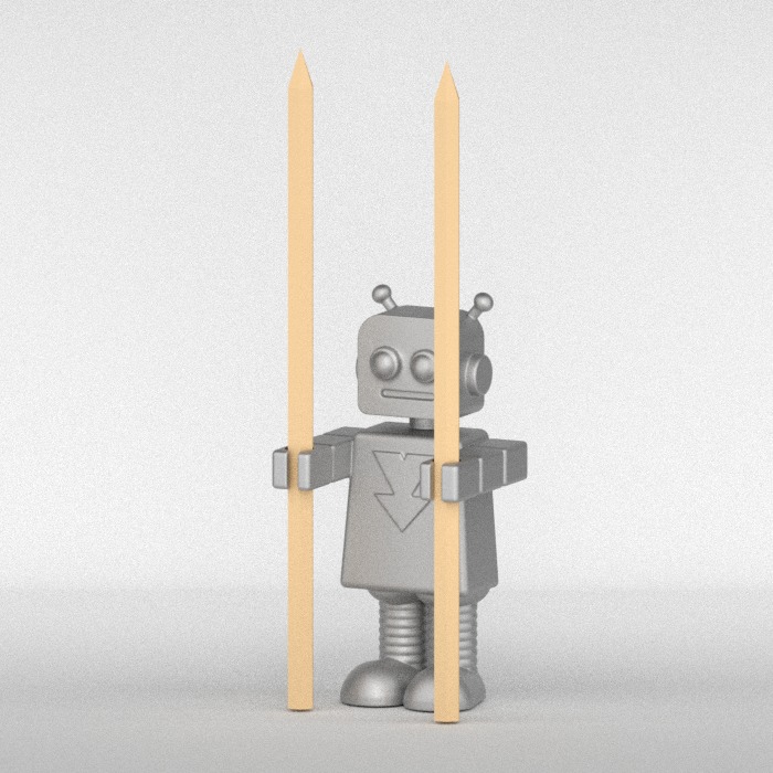 Retro Robot Pencil Holder 3D print model_1