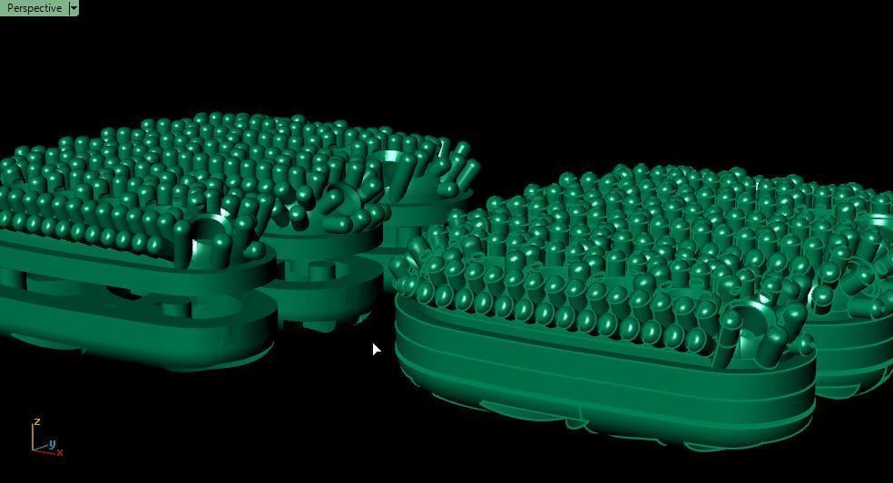 letter E convex surface full of diamonds 3D print model_4