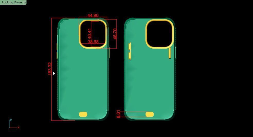 Simple iPhone 14 pro max guard - plain back 3D print model_8