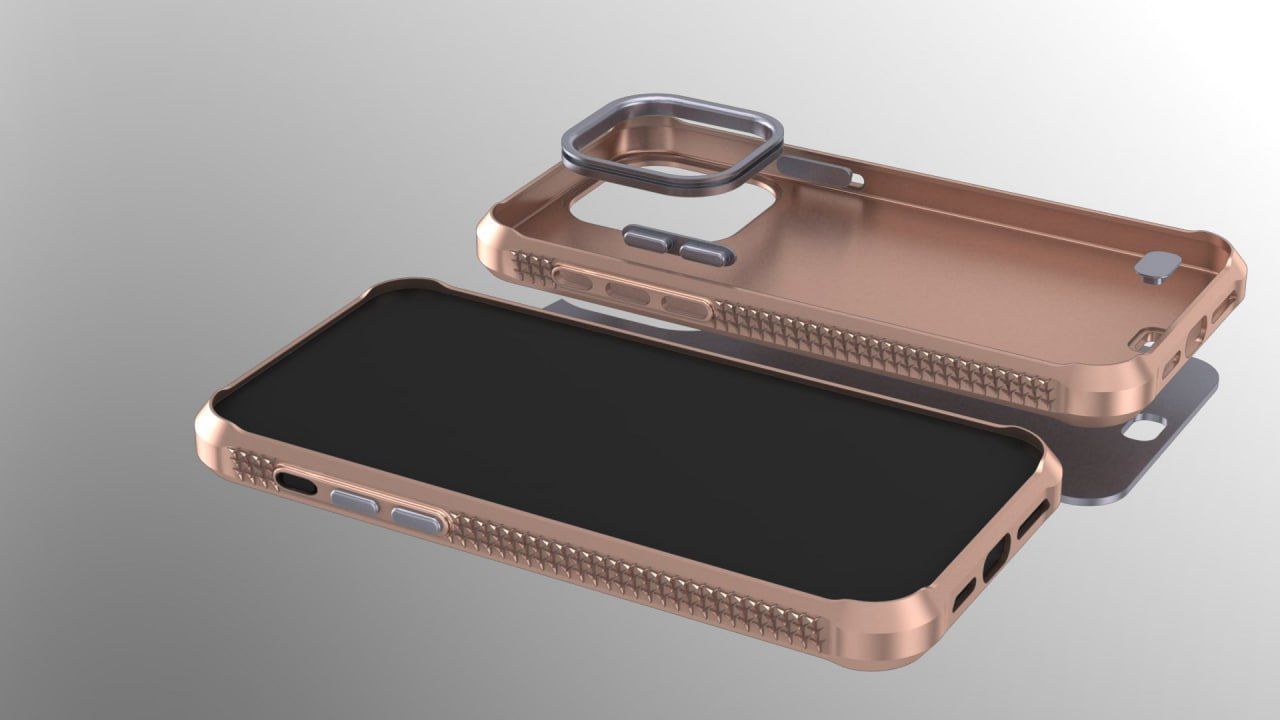 Simple iPhone 14 pro max guard - plain back 3D print model_2