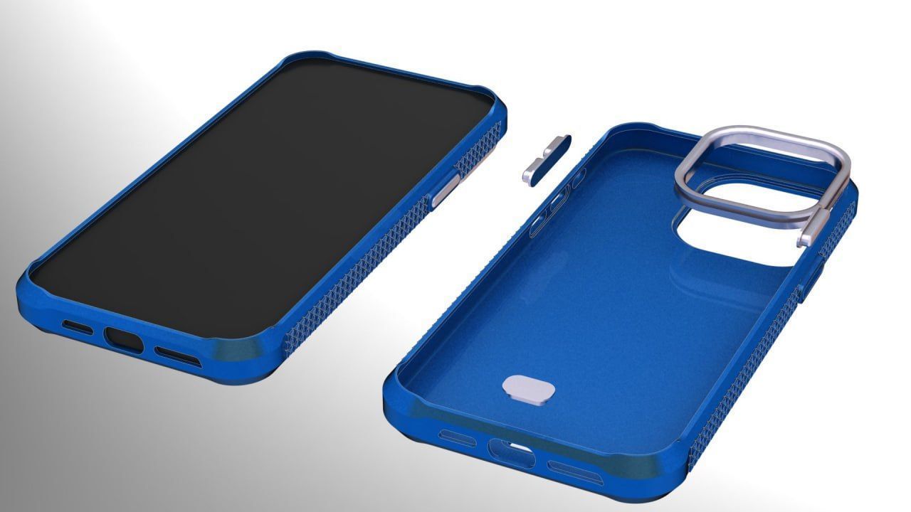 Horse on the back iphone 14 pro max guard 3D print model_1