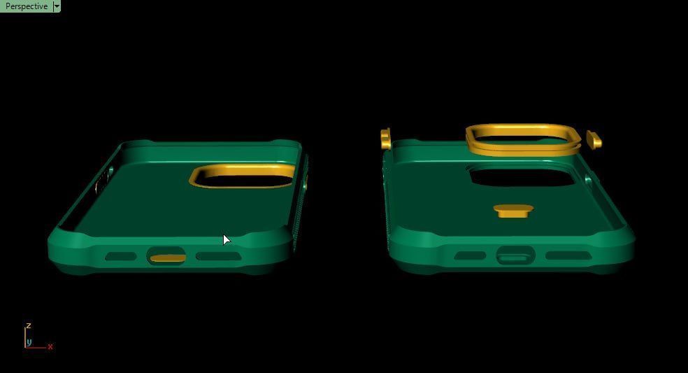 Horse on the back iphone 14 pro max guard 3D print model_8